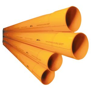 Tubería PVC amarilla para construcción