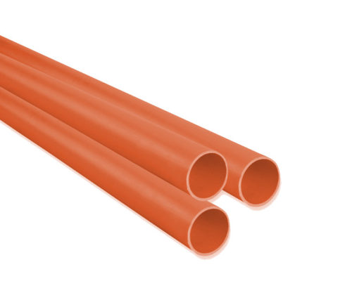 Tubo ducto PVC naranja 3/8" x 3 m